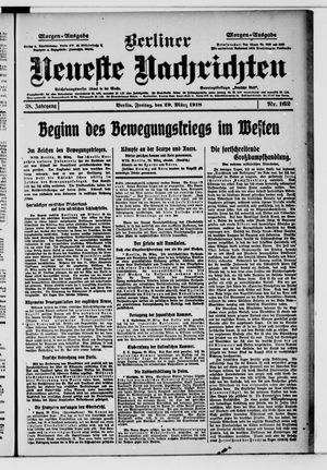 Berliner Neueste Nachrichten on Mar 29, 1918