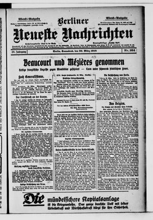 Berliner Neueste Nachrichten on Mar 30, 1918
