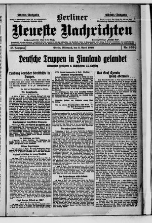 Berliner Neueste Nachrichten vom 03.04.1918