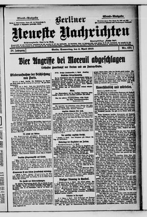 Berliner Neueste Nachrichten on Apr 4, 1918