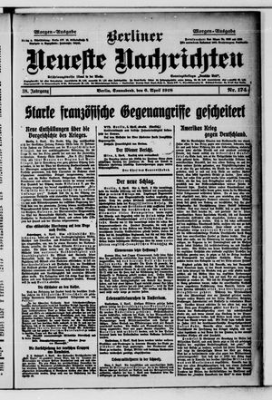 Berliner Neueste Nachrichten on Apr 6, 1918