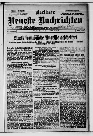 Berliner Neueste Nachrichten on Apr 6, 1918