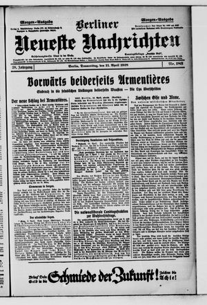 Berliner Neueste Nachrichten on Apr 11, 1918