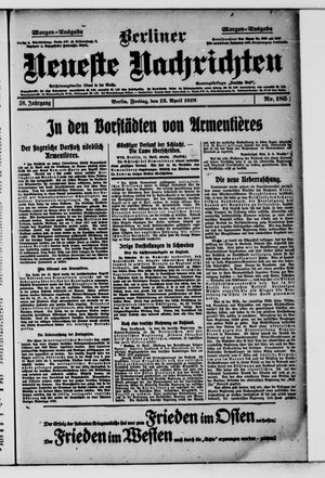 Berliner Neueste Nachrichten vom 12.04.1918