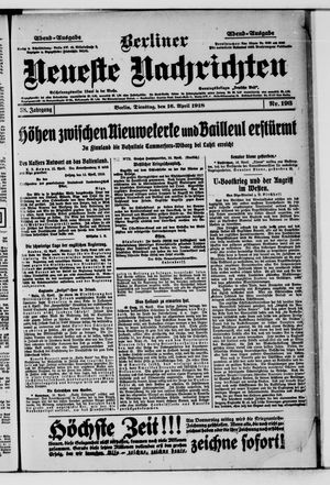 Berliner Neueste Nachrichten vom 16.04.1918