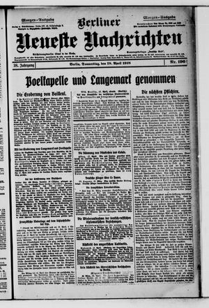Berliner Neueste Nachrichten vom 18.04.1918