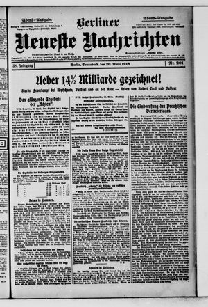 Berliner Neueste Nachrichten vom 20.04.1918