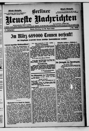 Berliner Neueste Nachrichten vom 23.04.1918