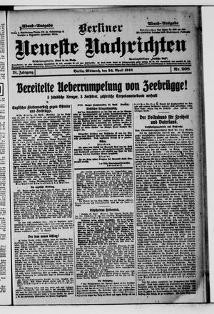 Berliner Neueste Nachrichten vom 24.04.1918