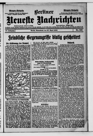 Berliner Neueste Nachrichten vom 27.04.1918