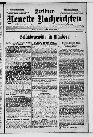 Berliner Neueste Nachrichten on Apr 28, 1918