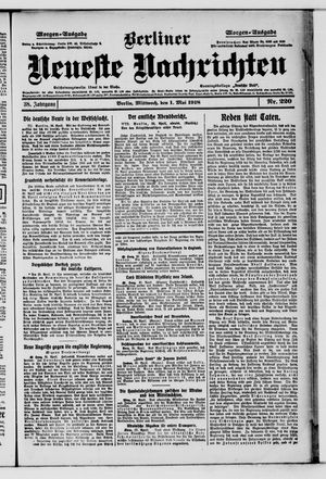 Berliner Neueste Nachrichten vom 01.05.1918