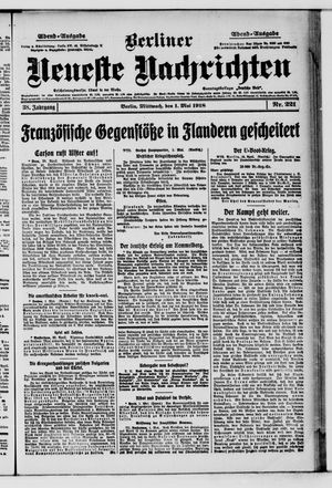 Berliner Neueste Nachrichten vom 01.05.1918