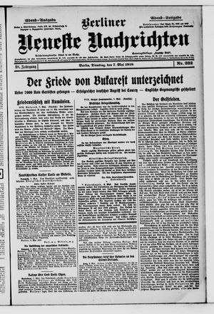 Berliner Neueste Nachrichten vom 07.05.1918