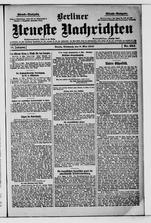 Berliner Neueste Nachrichten vom 08.05.1918