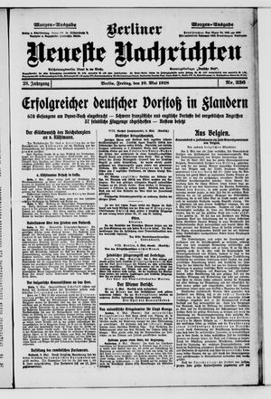 Berliner Neueste Nachrichten vom 10.05.1918