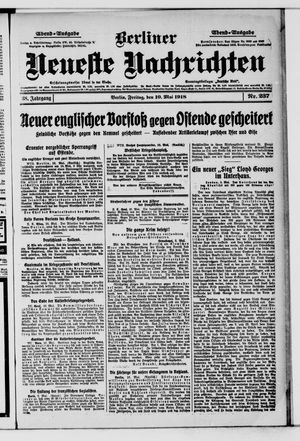 Berliner Neueste Nachrichten vom 10.05.1918