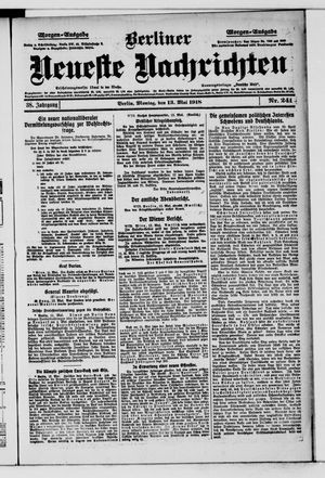 Berliner Neueste Nachrichten vom 13.05.1918