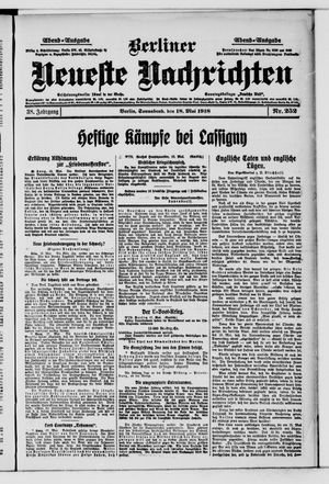 Berliner Neueste Nachrichten vom 18.05.1918