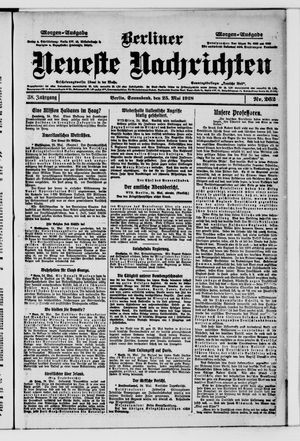 Berliner Neueste Nachrichten vom 25.05.1918