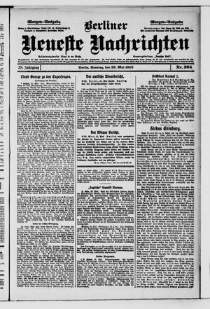 Berliner Neueste Nachrichten vom 26.05.1918