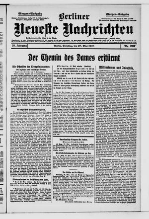 Berliner Neueste Nachrichten vom 28.05.1918