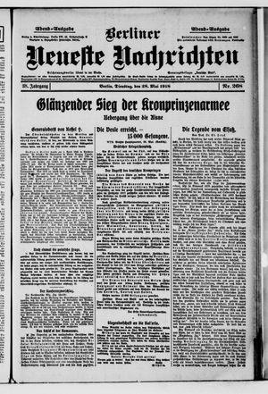 Berliner Neueste Nachrichten vom 28.05.1918