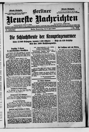 Berliner Neueste Nachrichten vom 06.06.1918