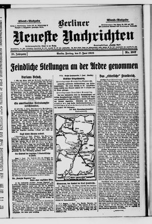 Berliner Neueste Nachrichten vom 07.06.1918