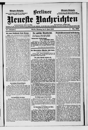 Berliner Neueste Nachrichten vom 09.06.1918