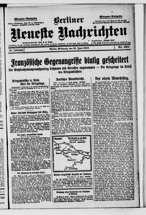 Berliner Neueste Nachrichten vom 12.06.1918