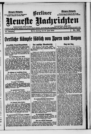 Berliner Neueste Nachrichten on Jun 14, 1918