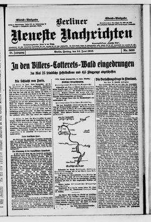 Berliner Neueste Nachrichten on Jun 14, 1918