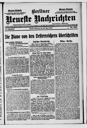 Berliner Neueste Nachrichten vom 16.06.1918