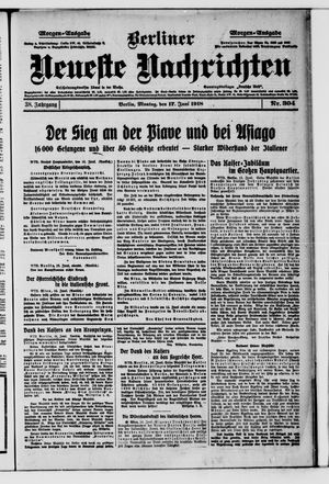Berliner Neueste Nachrichten vom 17.06.1918
