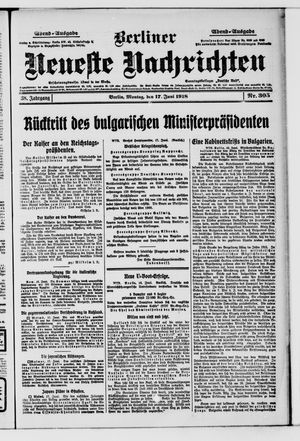 Berliner Neueste Nachrichten vom 17.06.1918