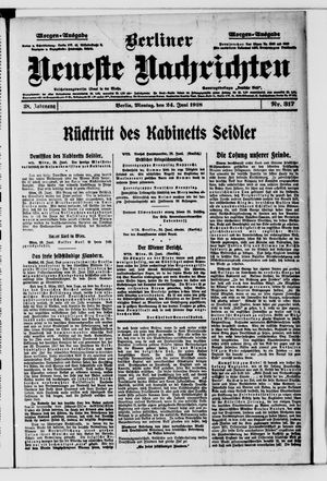 Berliner Neueste Nachrichten vom 24.06.1918