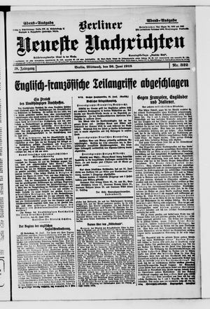 Berliner Neueste Nachrichten vom 26.06.1918