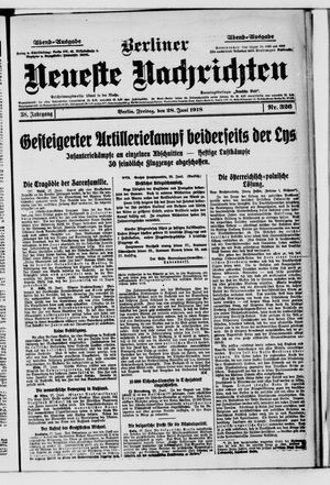 Berliner Neueste Nachrichten vom 28.06.1918