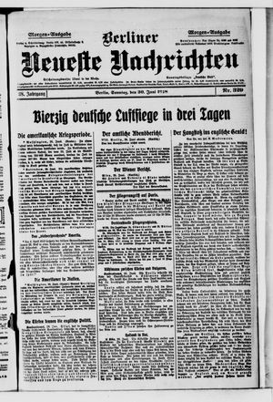 Berliner Neueste Nachrichten on Jun 30, 1918