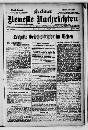 Berliner Neueste Nachrichten vom 02.07.1918