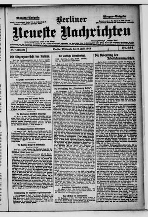 Berliner Neueste Nachrichten vom 03.07.1918