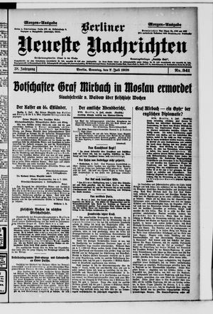 Berliner Neueste Nachrichten vom 07.07.1918