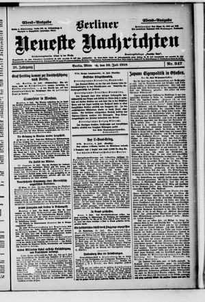 Berliner Neueste Nachrichten vom 10.07.1918