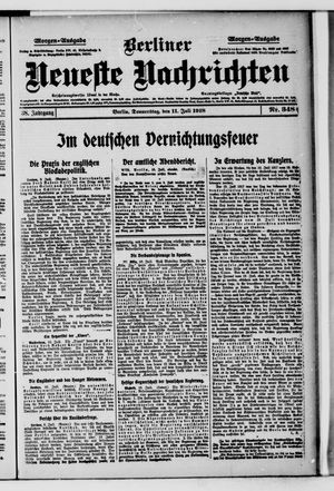 Berliner Neueste Nachrichten vom 11.07.1918