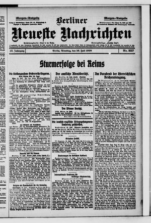 Berliner Neueste Nachrichten vom 16.07.1918