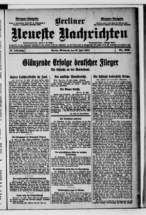 Berliner Neueste Nachrichten vom 17.07.1918