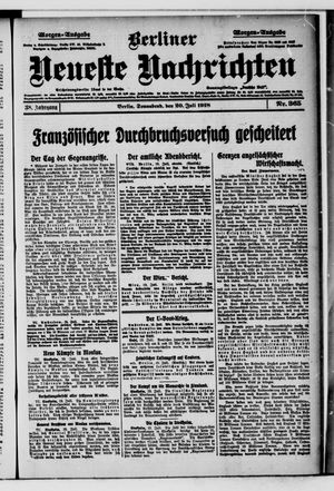 Berliner Neueste Nachrichten vom 20.07.1918