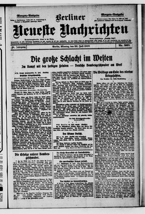 Berliner Neueste Nachrichten vom 22.07.1918