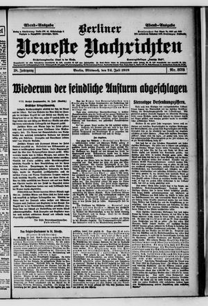 Berliner Neueste Nachrichten vom 24.07.1918